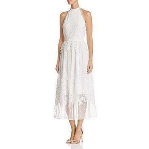 NWOT Aqua Botanical Lace Appliqué Dress